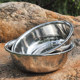 Stainless steel food grade super thick baby round vegetable wash basin