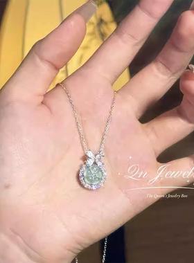 QnJewelry/千金公主有钱花 天然翡翠s925纯银项链A49