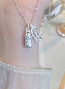 足银990古法貔貅金刚杵吊坠 时尚潮流 精品现货一件代发