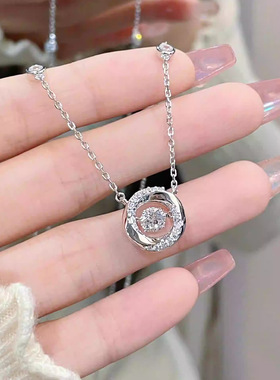 999纯银心动光芒三秒心动项链女轻奢高级感时尚莫比乌斯项饰饰品