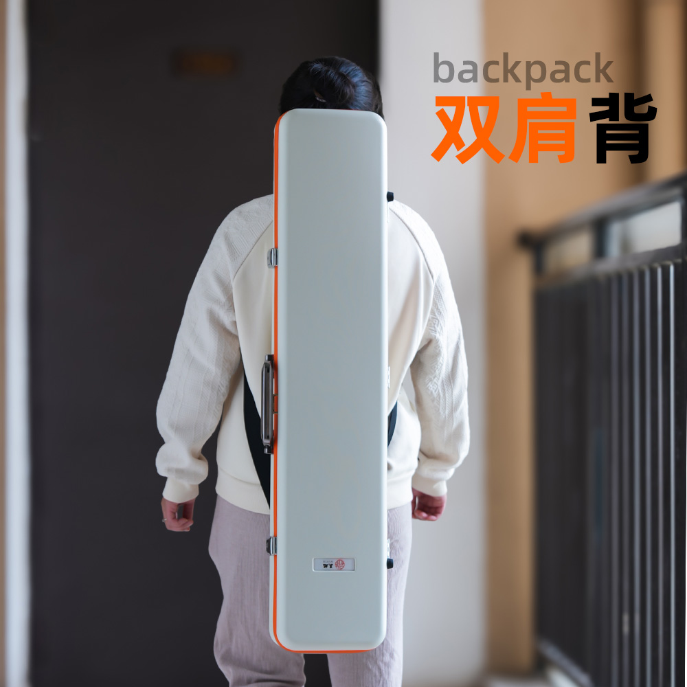 加厚二胡盒硬盒乐器琴盒ABS超纤专业防水双肩背拎手锁扣设计防潮 - 图3