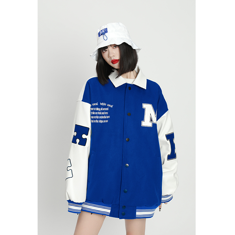 冬款外套女2022冬季新款女装加厚棒球服情侣美式夹克秋冬夹棉国潮