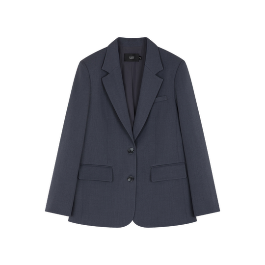 Mo Hanyimei contrasting color splicing simple suit