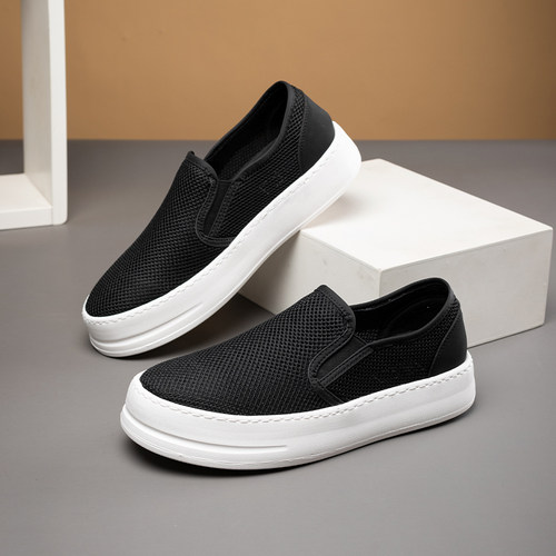 帕达索2023新款透气休闲鞋一脚蹬低帮懒人鞋套脚舒适布鞋男230620 - 图0