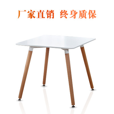 家用桌子餐桌休闲洽谈桌咖啡小圆桌实木小户型阳台卧室餐桌椅组合 - 图2