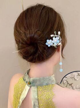 后脑勺合金优雅古风簪子超仙头饰