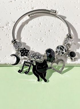 系列个性满钻DIY小猫跨境暗黑