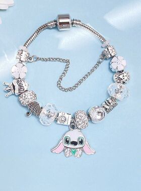 史迪仔蛇骨链热卖手链不锈钢卡通