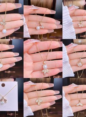 品质轻奢风贝壳项链高级感锁骨