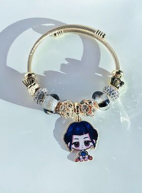 可爱串珠手串卡通动漫合金女团