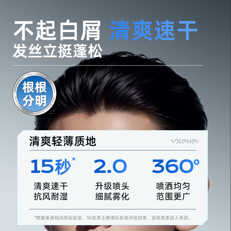和风雨发胶喷雾定型男士干胶持久清香啫喱膏蓬松头发摩丝发蜡发泥