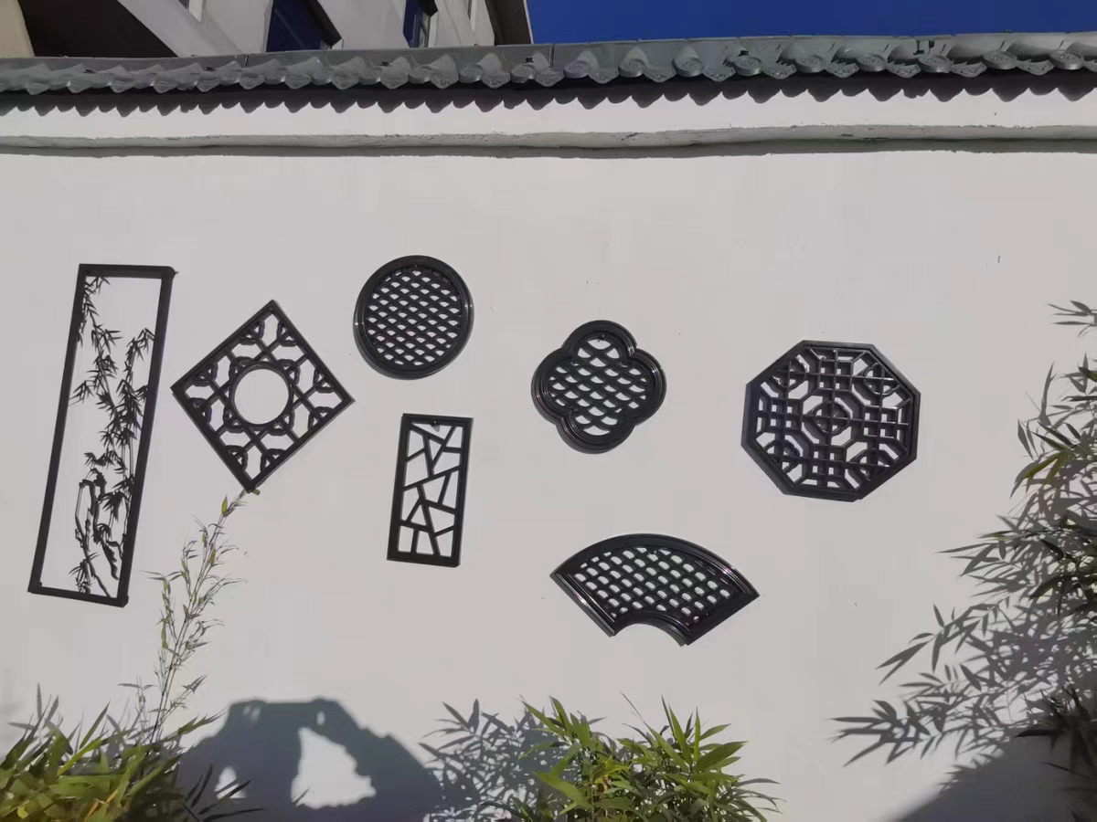 树脂透窗大全新中式仿古假窗花塑料墙面装饰复古风农村小庭院挂件,淘宝优惠券,粉丝福利购,淘宝优惠卷