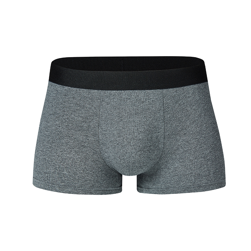 纯棉男士平角裤舒适全棉U凸四角裤头 平脚内裤加大码加肥佬裤红色 - 图1