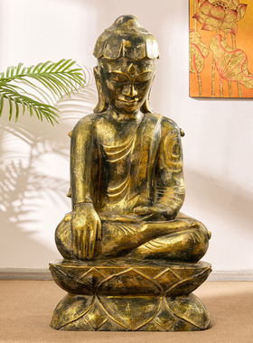 禅意佛像摆件手工艺术佛像装饰品