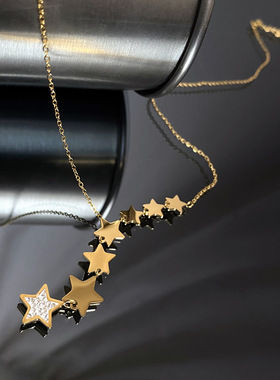 小众高级感钛钢不掉色七星项链