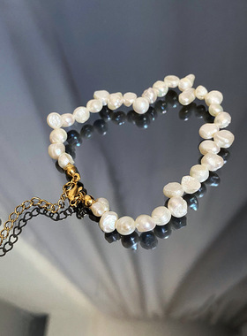 CCYOUPIN珍珠钛钢项链女