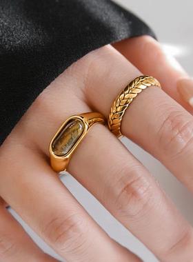 欧美指环高级感马鞍戒指