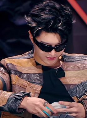 范丞丞中国新说唱男女GM同款猫眼墨镜骑行太阳眼镜复古嘻哈朋克潮