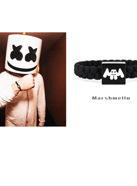 【现货】美国官网正品电音家族 Marshmello棉花糖 手链百大DJ手环