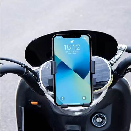 电动车手机导航支架车载粘贴式踏板固定简易支架外卖骑手加大加厚 - 图0