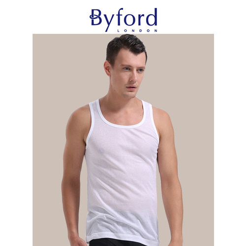 Byford/百富男士背心丝光棉打底衫四季款汗衫动动背心男-MW2320 - 图0