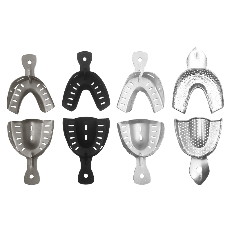 牙科不锈钢牙托托盘取模型印膜有牙无牙颌局部口腔种植精密金属铝 - 图3