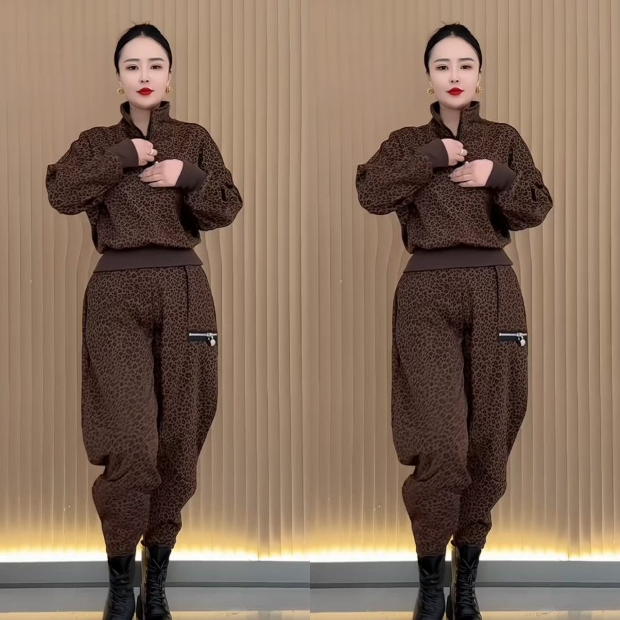 气质迷彩休闲套装早春新款宽松微胖卫衣哈伦裤遮肉显瘦时尚两件套,淘宝优惠券,粉丝福利购,淘宝优惠卷