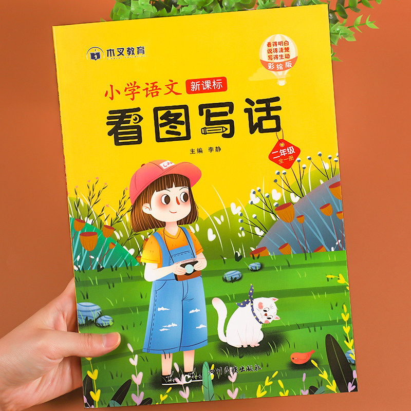 看图写话二年级上册下册人教版全一册小学生写作范本文大全同步语文专项训练书每日一练小学2年级说话写话作文书起步入门练习册