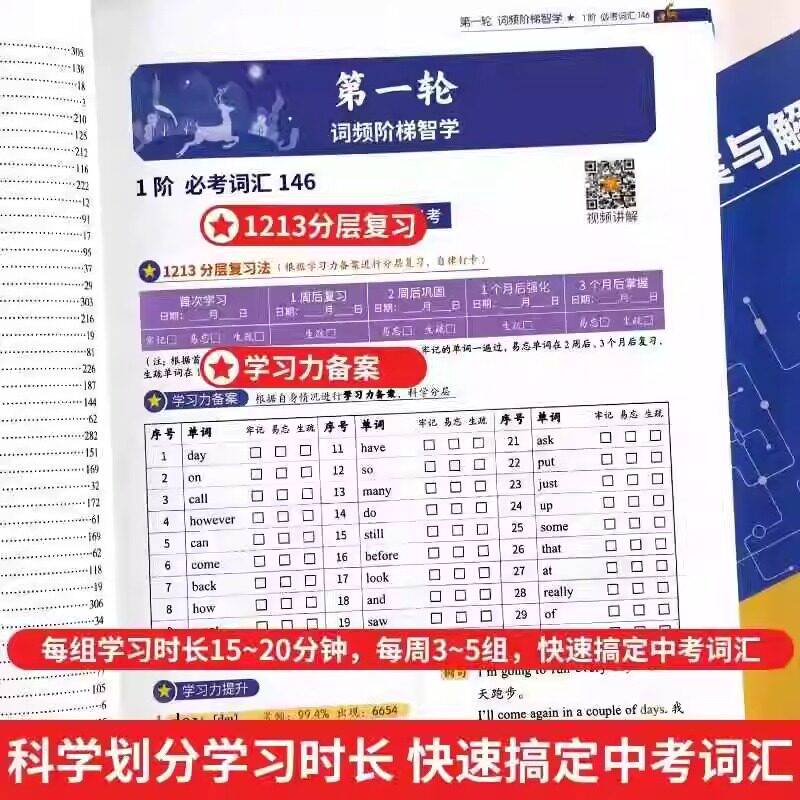 智学中考英语高频词汇人教版初中英语单词大全七八九年级英语专项训练短语词汇语法同步练习册初一二三中考必刷真题复习辅导资料书