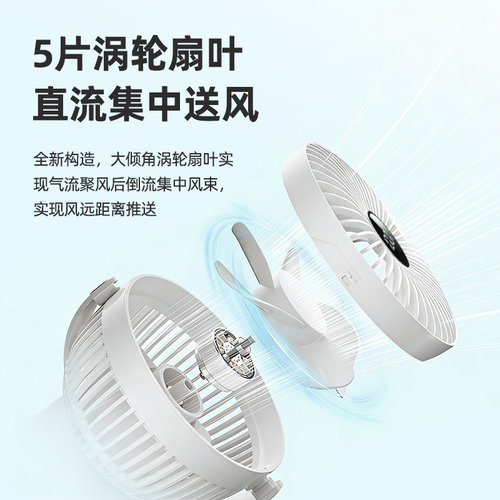 【政府补贴】奥克斯桌面小风扇夹扇小型usb充电风扇超强力学生上课静音办公室车载迷你宿舍家用台式手持新款 - 图2