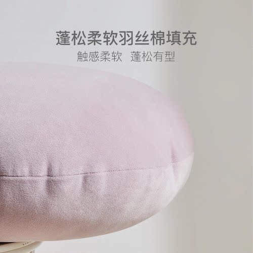 网易严选日式蓬软太鼓抱枕靠垫沙发床头靠枕居家枕办公室腰靠多色 - 图1
