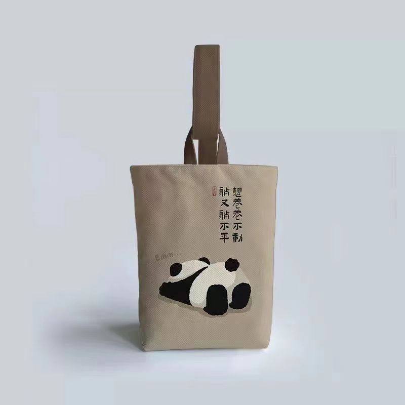 中国风高颜值复古水桶帆布包2024新款便携式上班外出手提小拎包女,淘宝优惠券,粉丝福利购,淘宝优惠卷