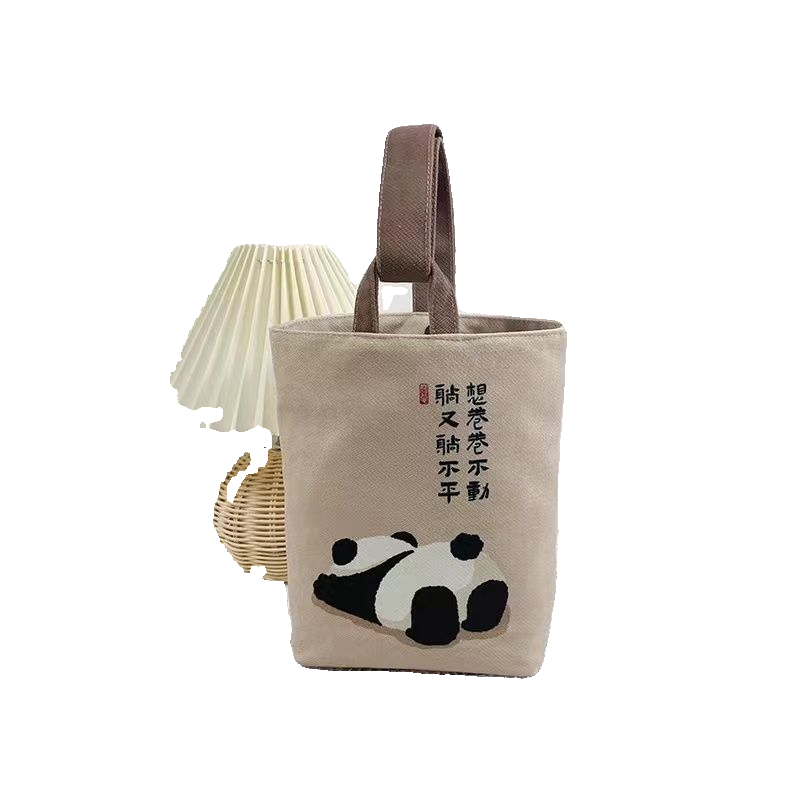 中国风高颜值复古水桶帆布包2024新款便携式上班外出手提小拎包女,淘宝优惠券,粉丝福利购,淘宝优惠卷