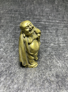 【老顽铜】实心纯铜十八罗汉黄铜十八铜人摆件铜器佛像古玩铜佛