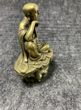 实心十八罗汉黄铜摆件佛像古玩