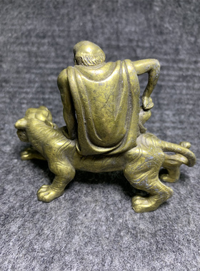 实心十八罗汉黄铜摆件佛像古玩