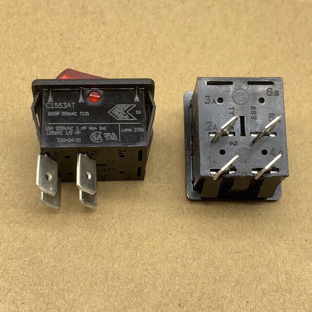 C1553AT ship type rocker switch imported red