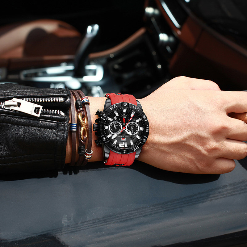 宝格拉BAOGELA运动手表休闲男表防水石英多功能学生大表盘男手表