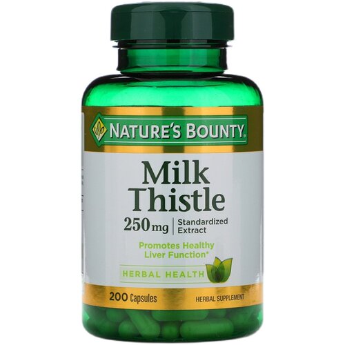 美国 Nature s Bounty Milk Thistle 水飞蓟奶蓟 250mg 200粒 - 图2