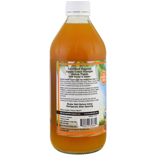 Dynamic Health apple cider vinegar detox清体滋补苹果醋 473ml - 图1