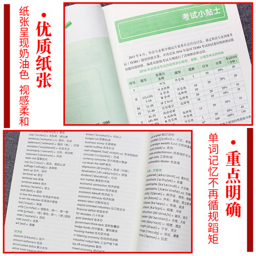 专四词汇乱序版新东方英语专业四级考试专四词汇词根 联想记忆法乱序版备考21年6月俞敏洪专四专4单词大纲21tem4级专项辅导