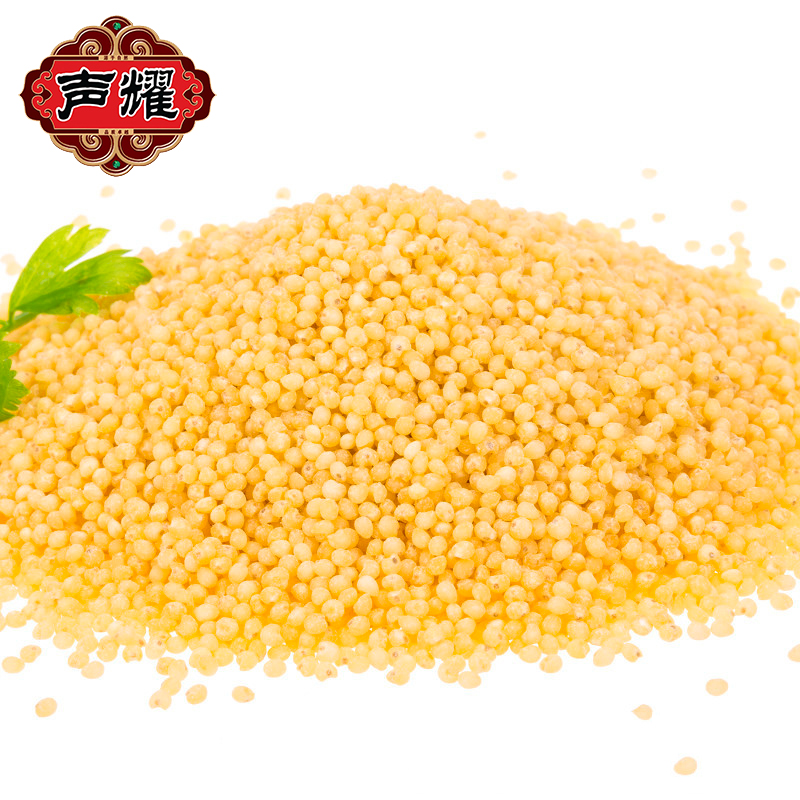 声耀食品旗舰店【拍两份减30】声耀黄小米380gx3罐内蒙古赤峰新鲜小米五谷杂粮粥1