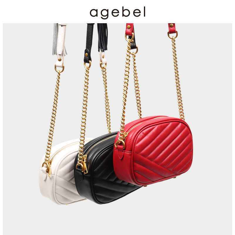 真皮迷你新款2020时尚单肩斜挎小包 艾吉贝女士包袋