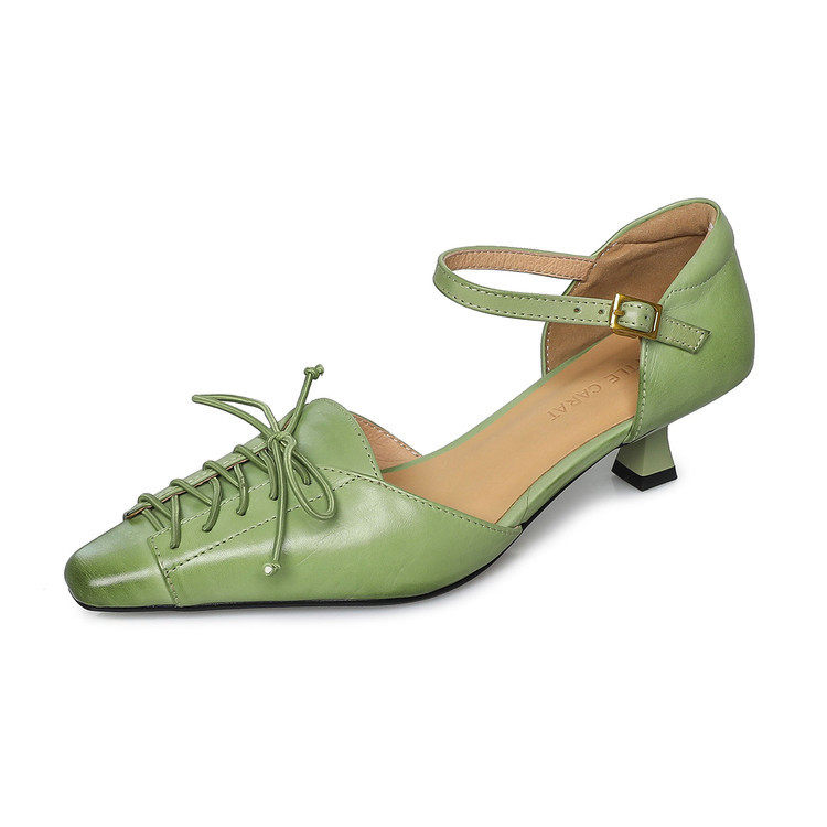 仙女风 4CM头层牛皮女轻便爆款夏季时尚配裙子中空猫跟凉鞋,淘宝优惠券,粉丝福利购,淘宝优惠卷