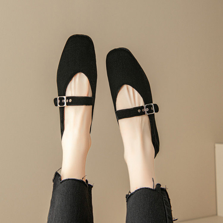 洋气又百搭法式2025春季浅口一字扣配裙子玛丽珍鞋低跟平底单鞋女,淘宝优惠券,粉丝福利购,淘宝优惠卷