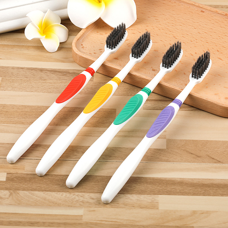 健牌成人软毛竹炭备长炭防滑刷丝 健家居牙刷/口腔清洁工具