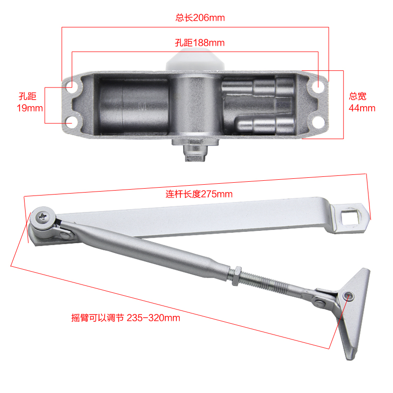 大号闭门器液压缓冲家用自动关门器门弹簧B4消防门防火门闭门器 - 图2