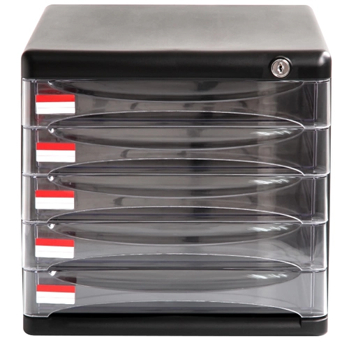 Deli Desktop File Cabinet с блокировкой пяти -слойной информации Сортируйте шкаф для хранения короткий шкаф Пластиковый ящик офис 9795