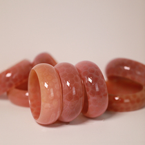 Goats carpenter natural coral jade and field jade white jade round pearl seed ice and white Russian material Biu Yidmidaqing Flower Smoky Purple