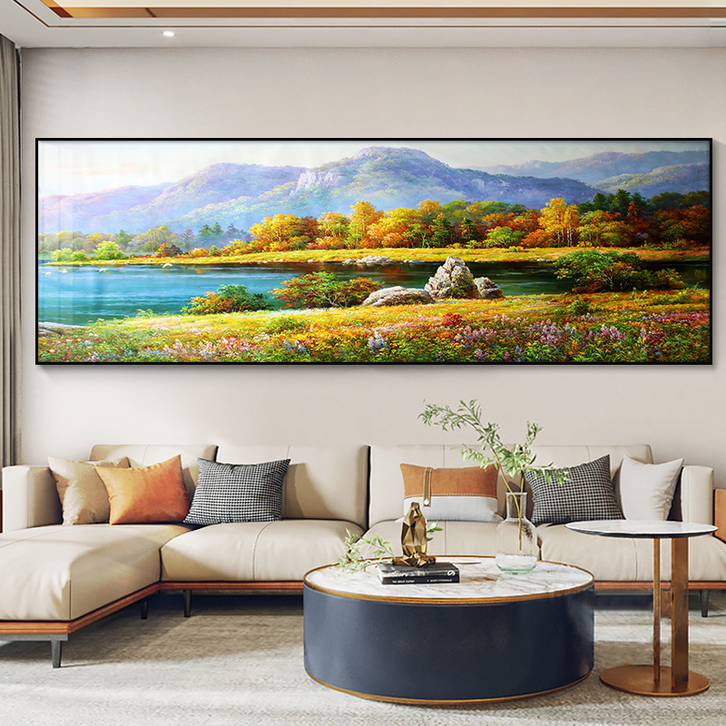 风景手绘油画梵高莫奈世界名画客厅装饰画沙发背景墙挂画床头壁画 - 图3